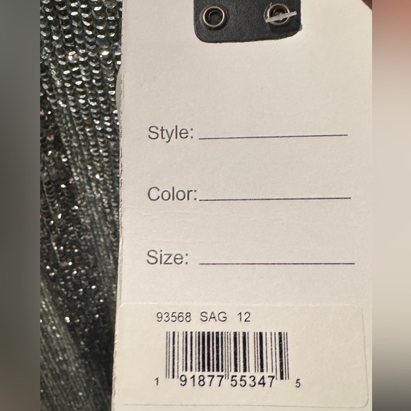 Mac Duggal Sequin and Crystal 93568 Green FLORAL BEADED TEA-LENGTH DRESS - Picture 11 of 15